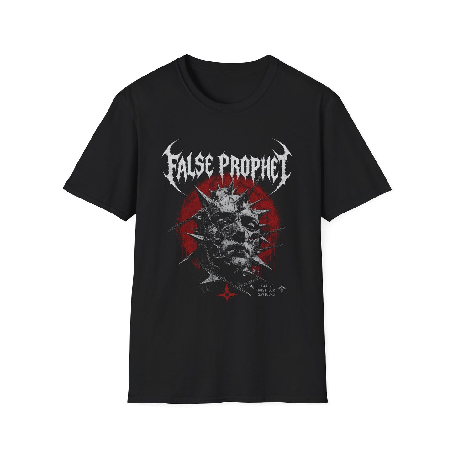 Band Tee — "False Prophet" Graphic T-Shirt (Distressed Metal Logo)
