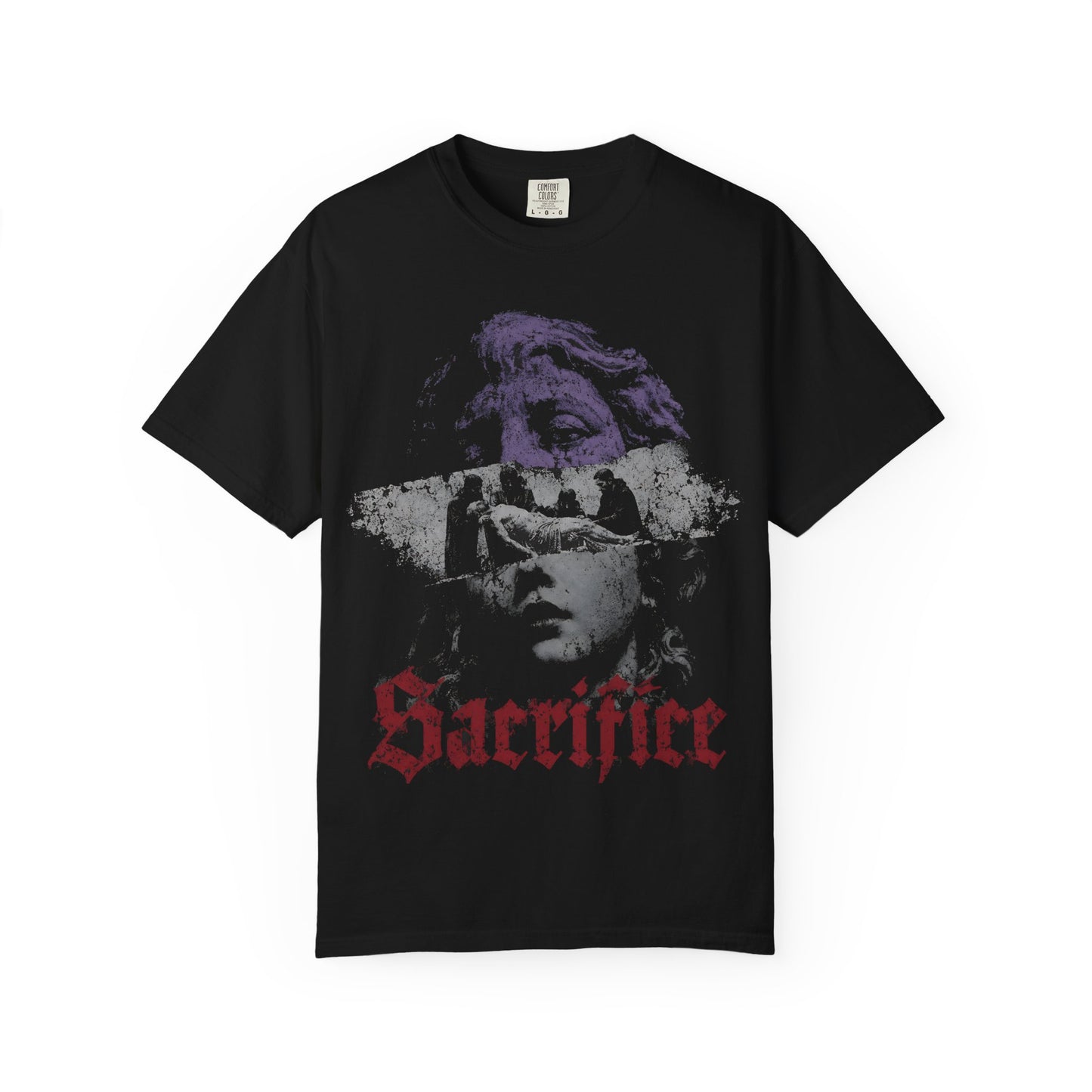 Sacrifice Gothic Statue Graphic T-Shirt