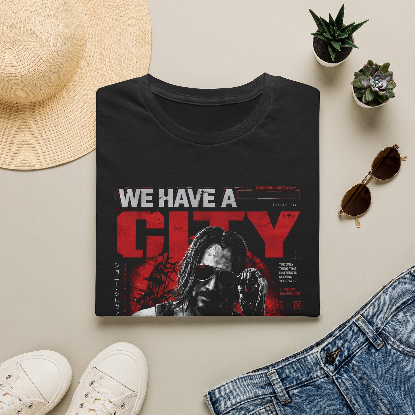 We Have a City to Burn T‑Shirt — Johnny Silverhand T Shirt Graphic Tee