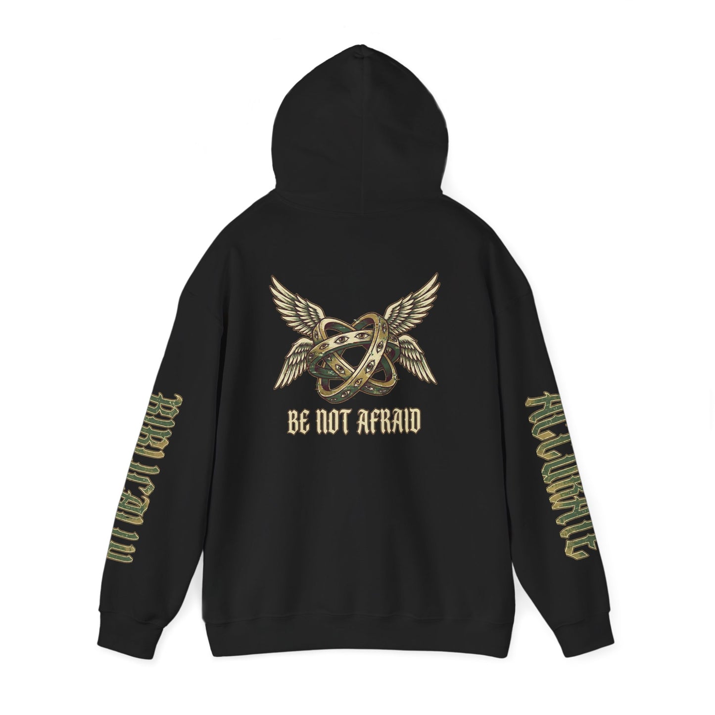Biblically Accurate Angel Hoodie — "Be Not Afraid" Gothic Graphic Hoodie
