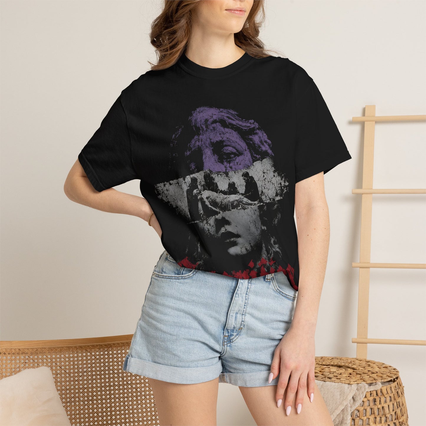 Sacrifice Gothic Statue Graphic T-Shirt