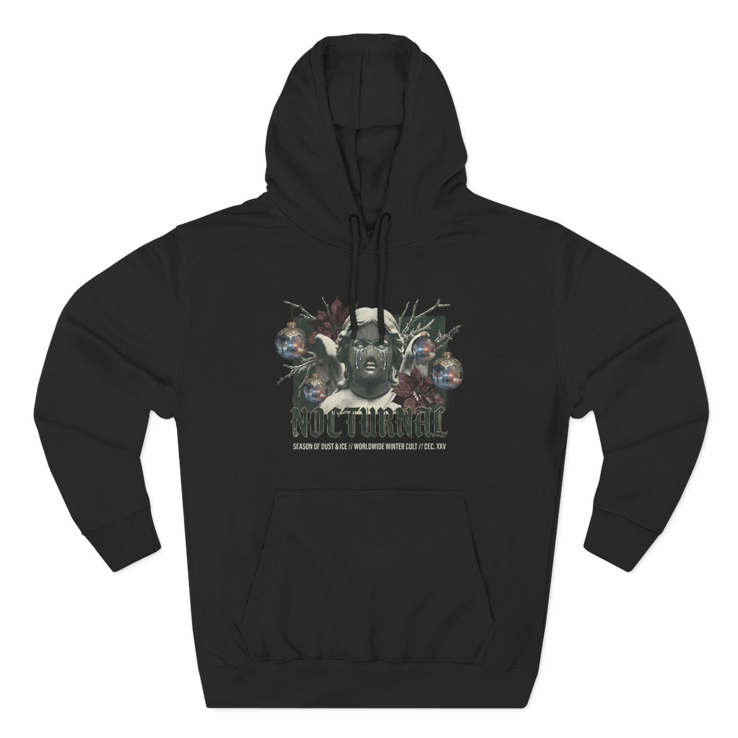 Hoodie — Creepy Carnival Mask Graphic Fleece Hoodie