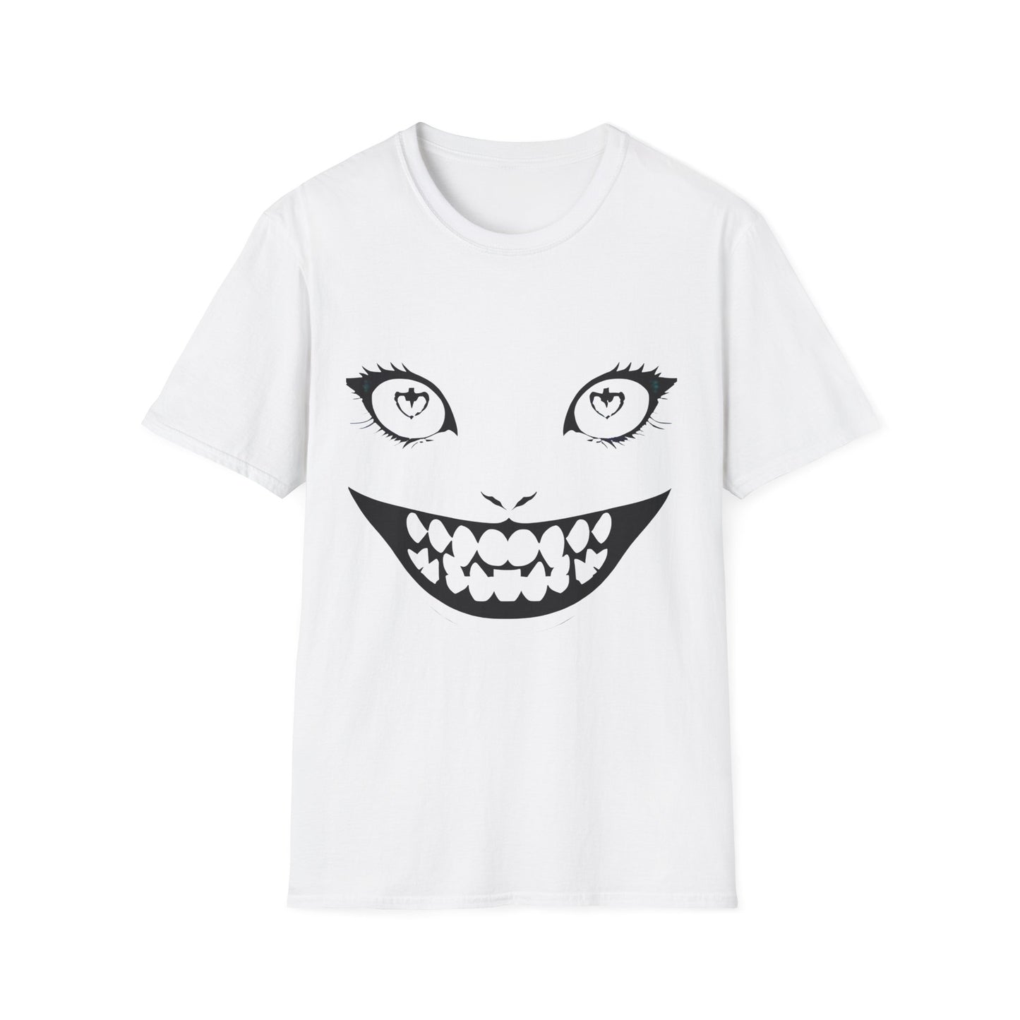 Creepy Grin Smile Face T-Shirt — Halloween Horror Graphic Tee