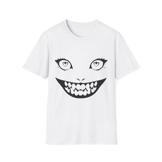 Creepy Grin Smile Face T-Shirt — Halloween Horror Graphic Tee