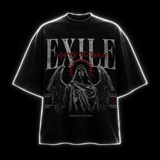 Exile Gothic Angel T‑Shirt — Dark Vintage Rock Tee