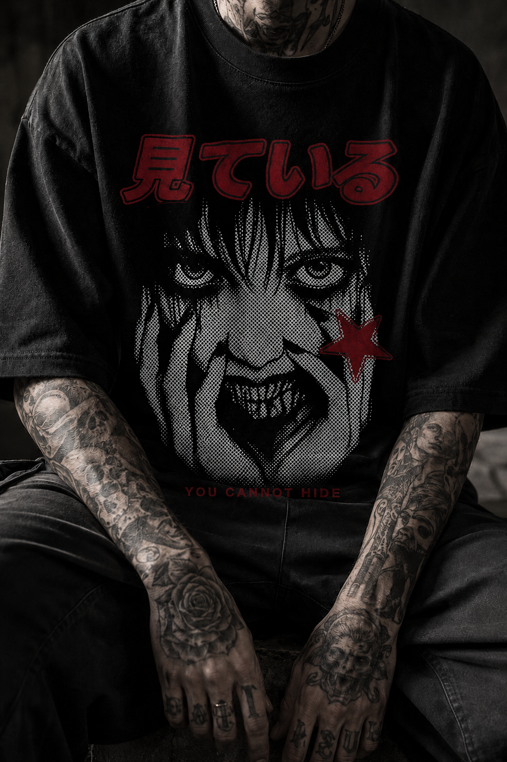 "見ている" (I SEE YOU) Gothic Horror Tee
