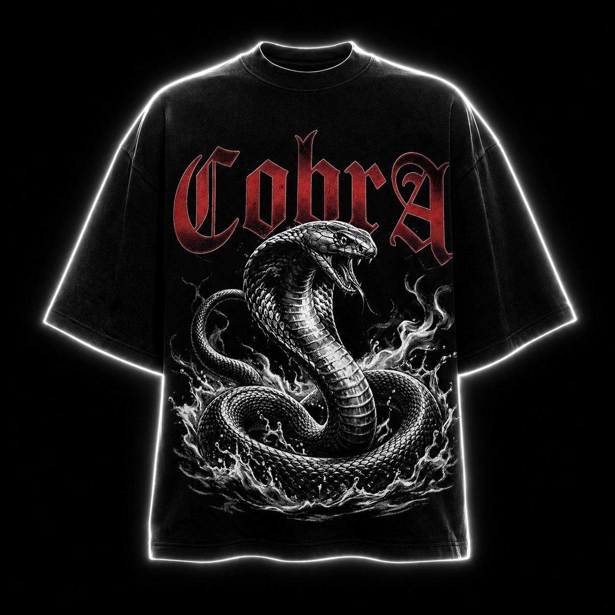 Cobra Snake Graphic T-Shirt — Vintage Rock Serpent Tee
