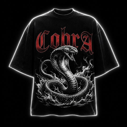 Cobra Snake Graphic T-Shirt — Vintage Rock Serpent Tee