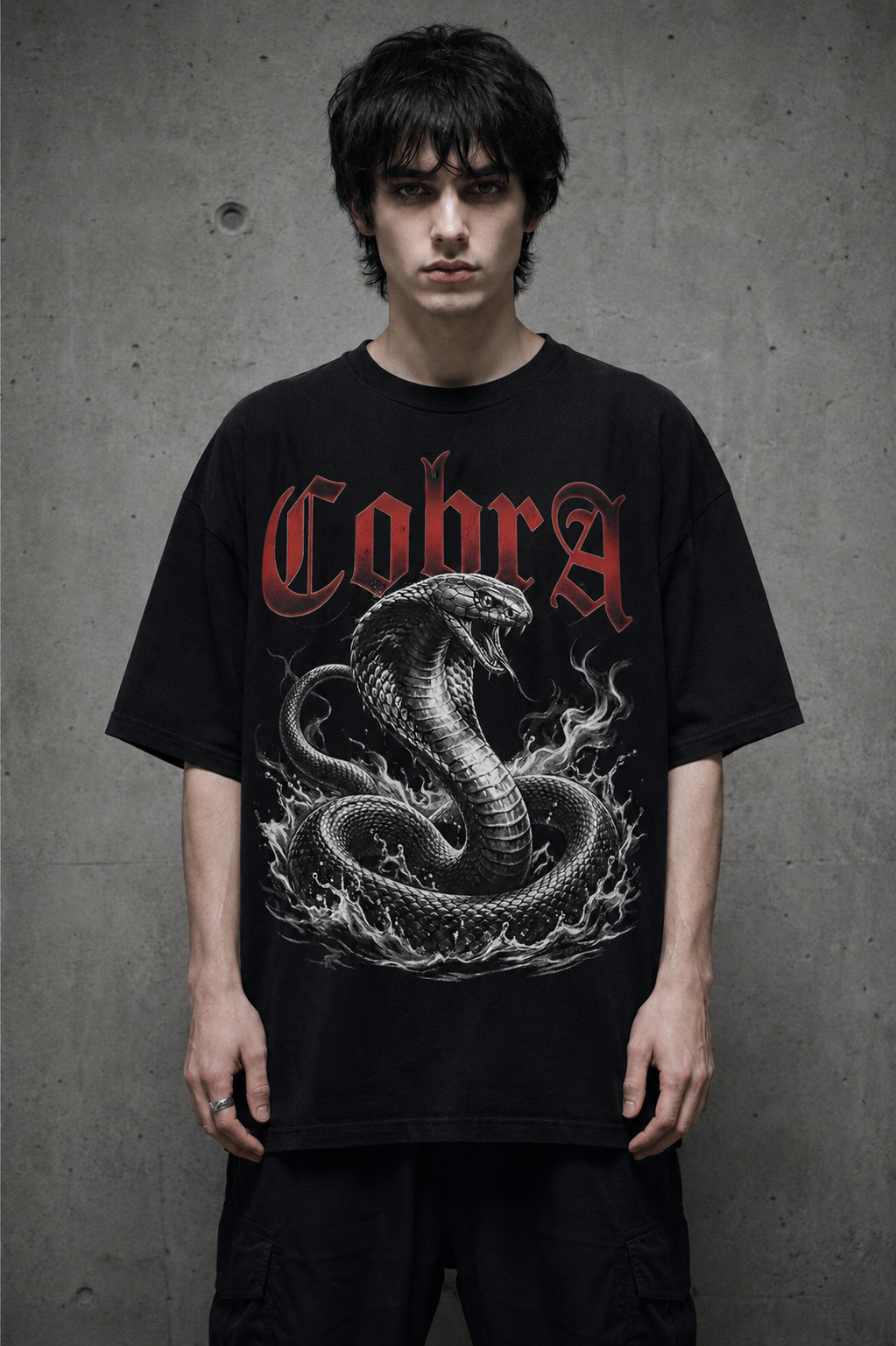 Cobra Snake Graphic T-Shirt — Vintage Rock Serpent Tee