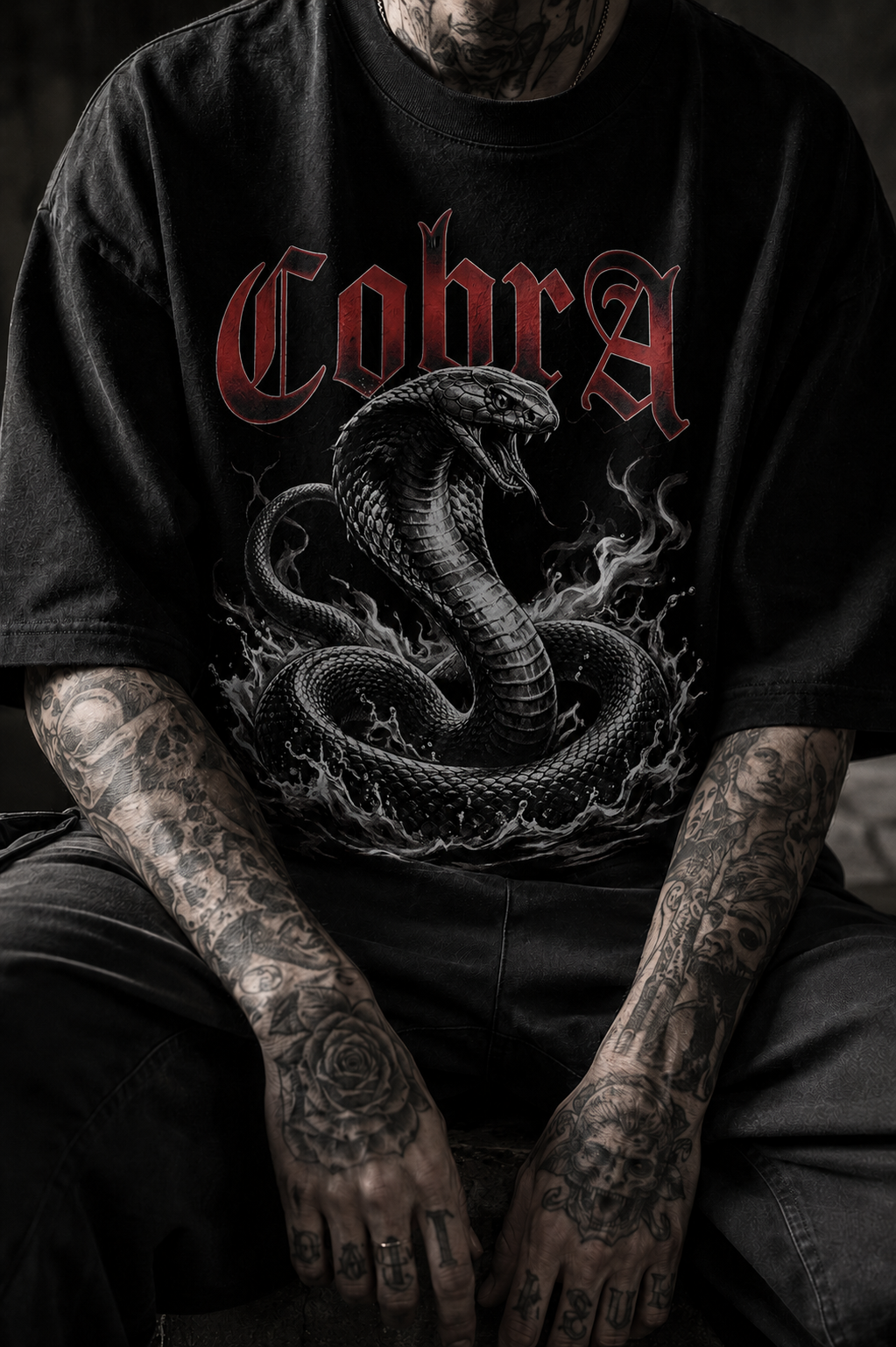 Cobra Snake Graphic T-Shirt — Vintage Rock Serpent Tee