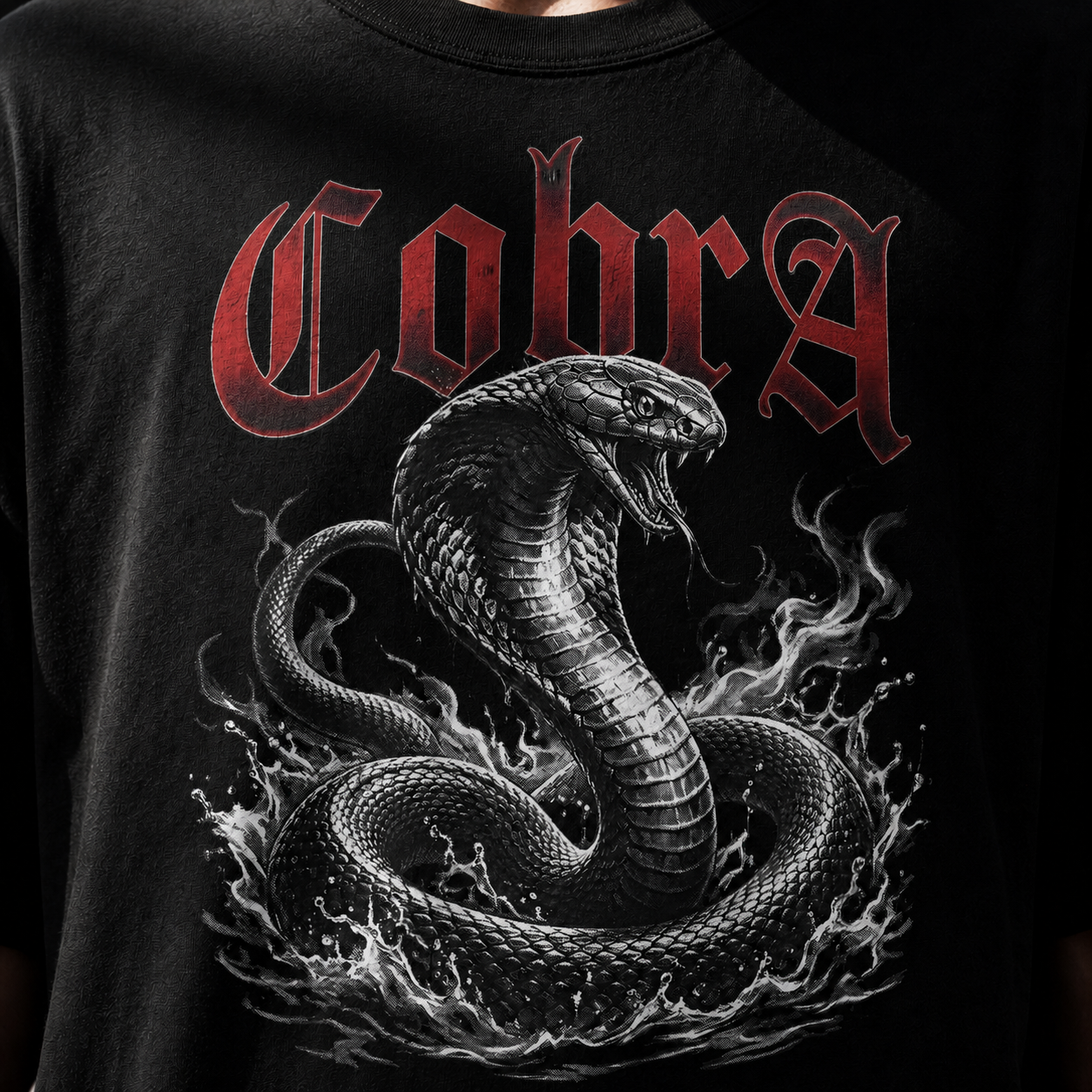 Cobra Snake Graphic T-Shirt — Vintage Rock Serpent Tee