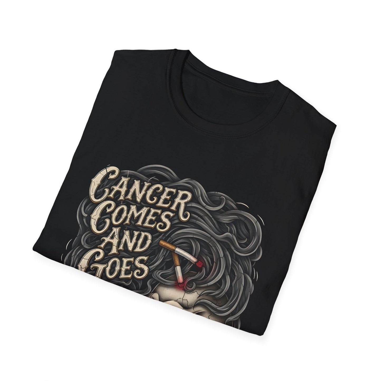 Skull 'Cancer Comes and Goes' Graphic T-Shirt