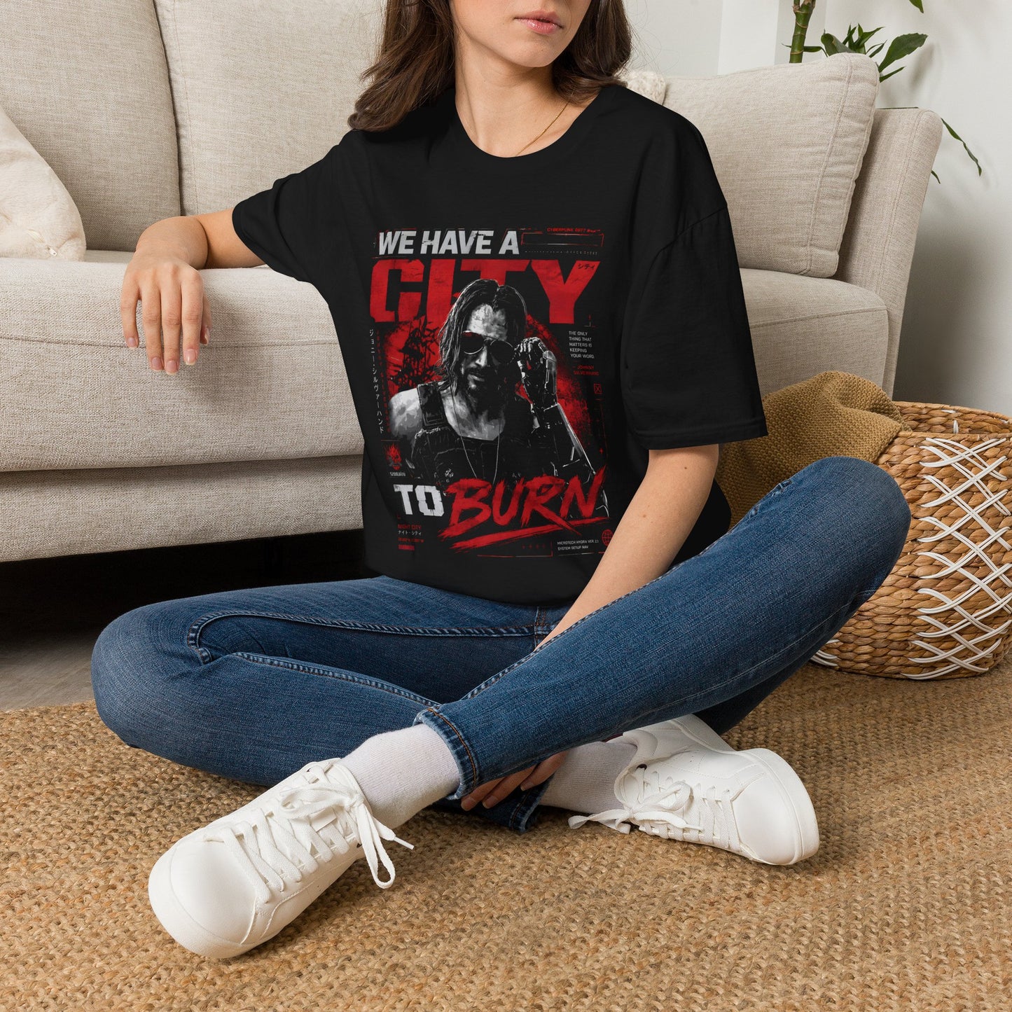 We Have a City to Burn T‑Shirt — Johnny Silverhand T Shirt Graphic Tee