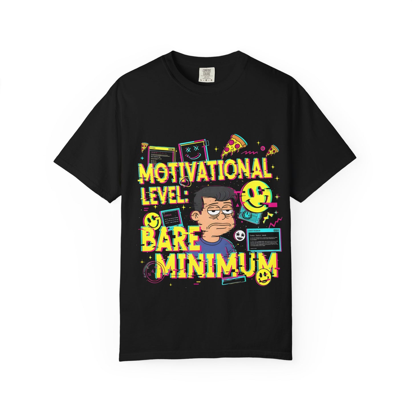 Motivational Level: Bare Minimum Graphic T-Shirt — Funny Retro Gamer Tee
