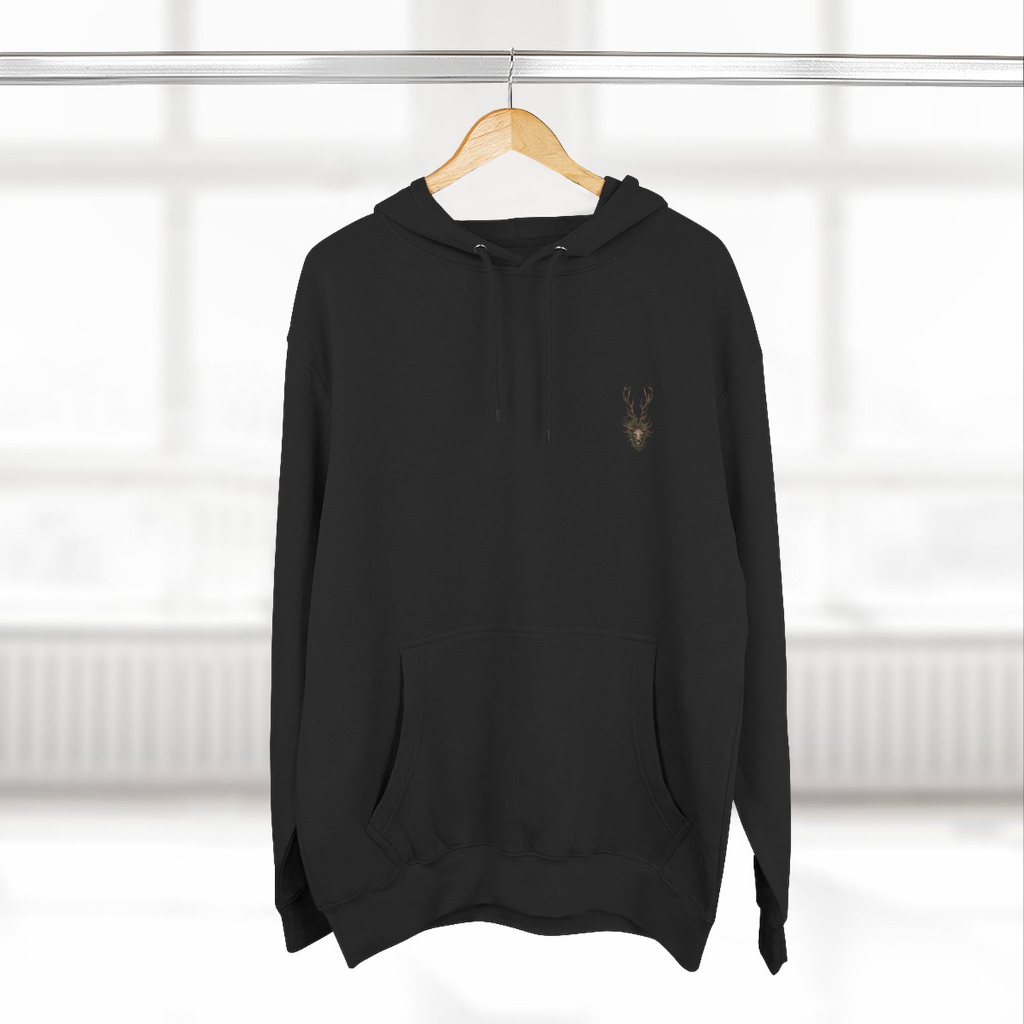 Wendigo Graphic Hoodie — Mythic Deer-Head Fleece Pullover
