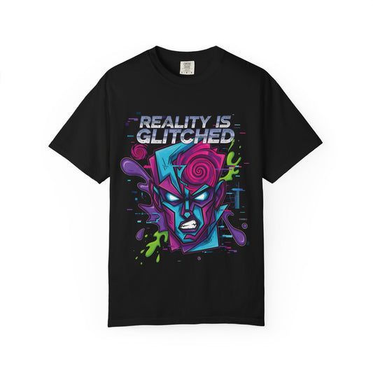 Reality Is Glitched Neon Retro Graphic Tee