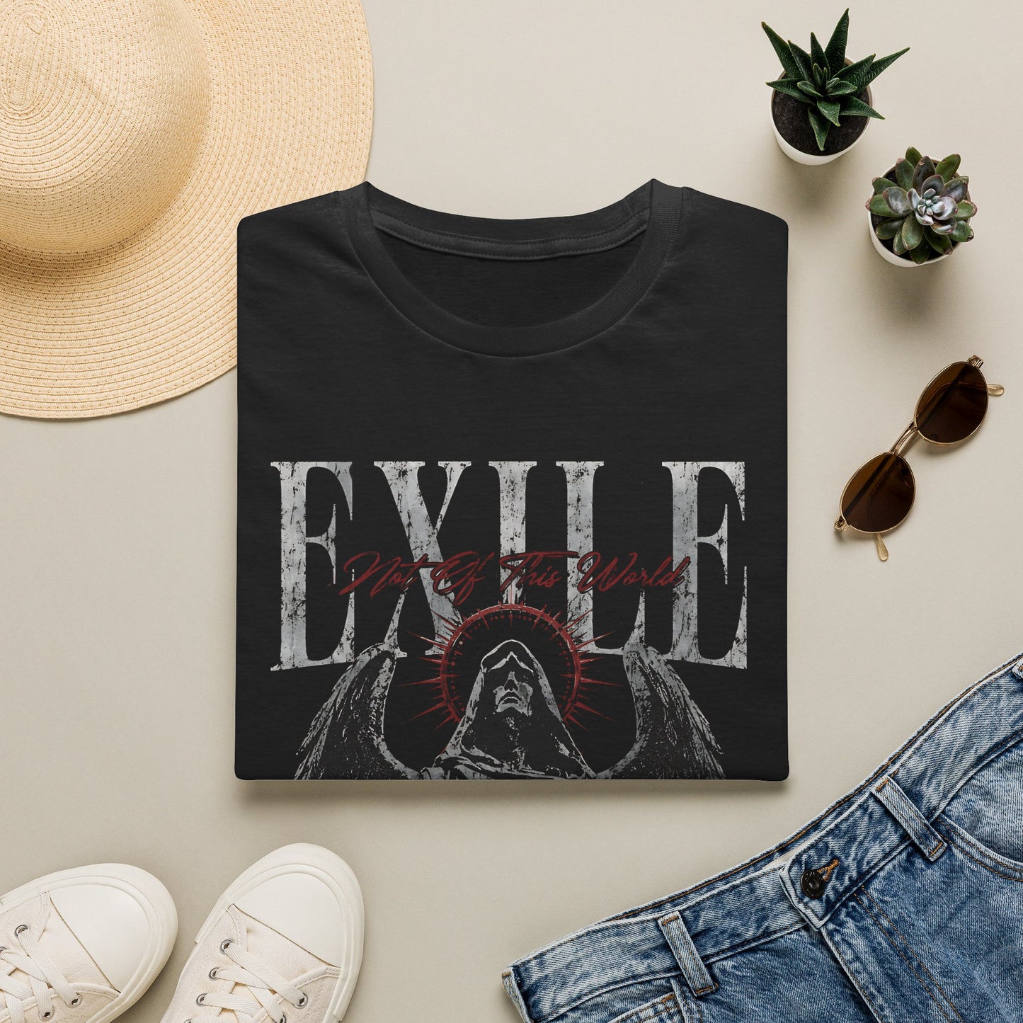 Exile Gothic Angel T‑Shirt — Dark Vintage Rock Tee