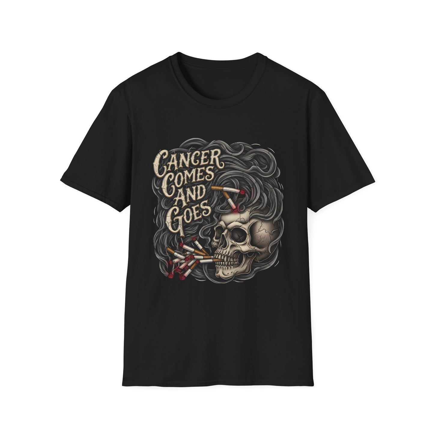 Skull 'Cancer Comes and Goes' Graphic T-Shirt
